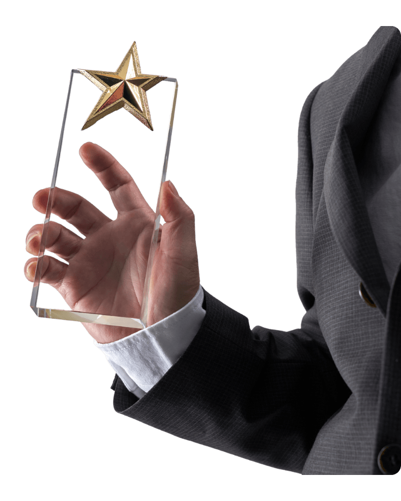 Gold star trophy — CRE Data Solution of the Year