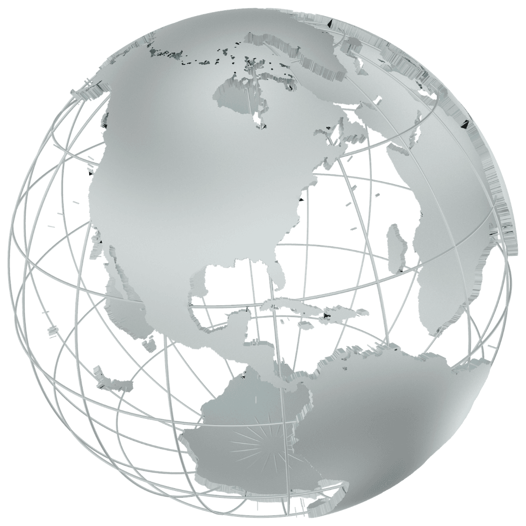 A globe representing Vision Zero Connect's global partner network